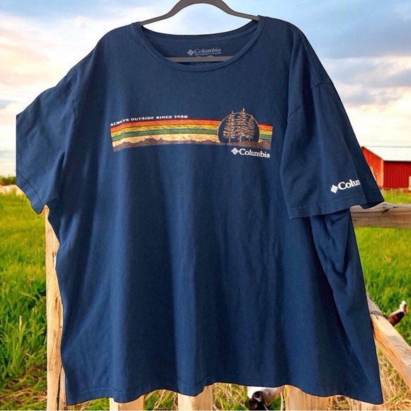 Columbia Other - Columbia Sportswear "Always Outside" Graphic Tee | Navy Blue | Size 4X Big Tall